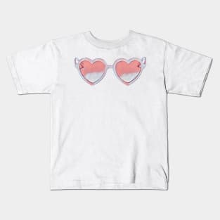 Heart Shaped Sunglasses Kids T-Shirt